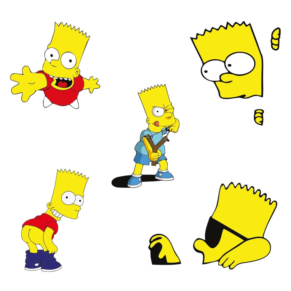 Bart Simpson - 10 Centímetros - Adesivo de Carro Notebook Decorativo