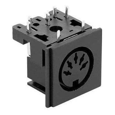 4 Peças De Soquete Din F 5 Pinos Pci 180°
