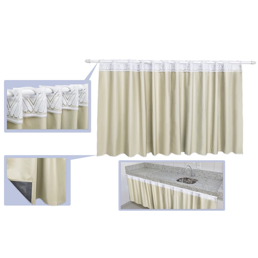 Cortina Corta-Luz Pia c/Renda 2,00 x 0,80