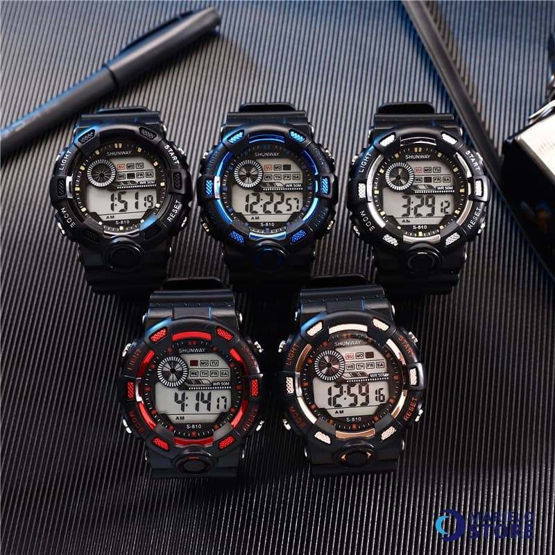 Relógio Digital Masculino Esportivo Shock Militar Prova D´água Original S-810