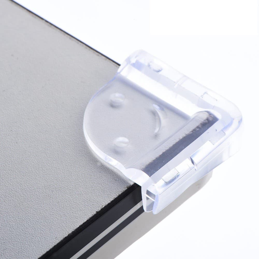 Kit 04 Unidades Protetor De Quina Bebe Canto Mesa Quinas Vidro Silicone