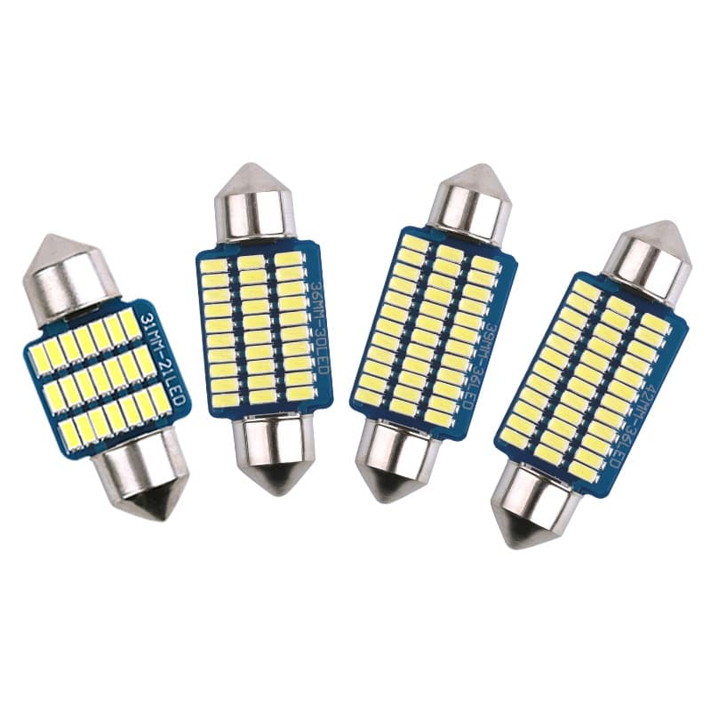 1X Luzes LED Brancas Para Carro Festoon 6000K C5W C10W 31mm 36mm 39mm 41mm