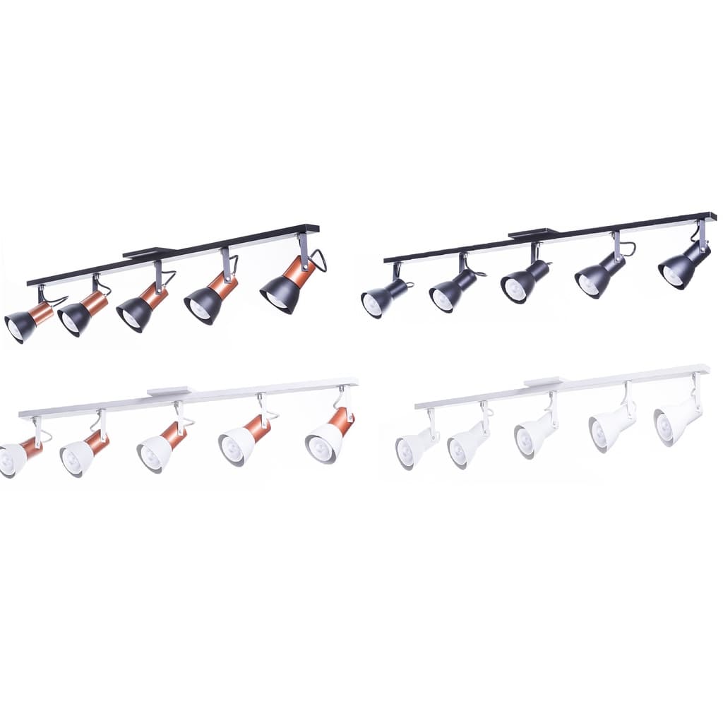 Spot Trilho Direcionável C/5 Soquete E27 Aluminio Decoracoes
