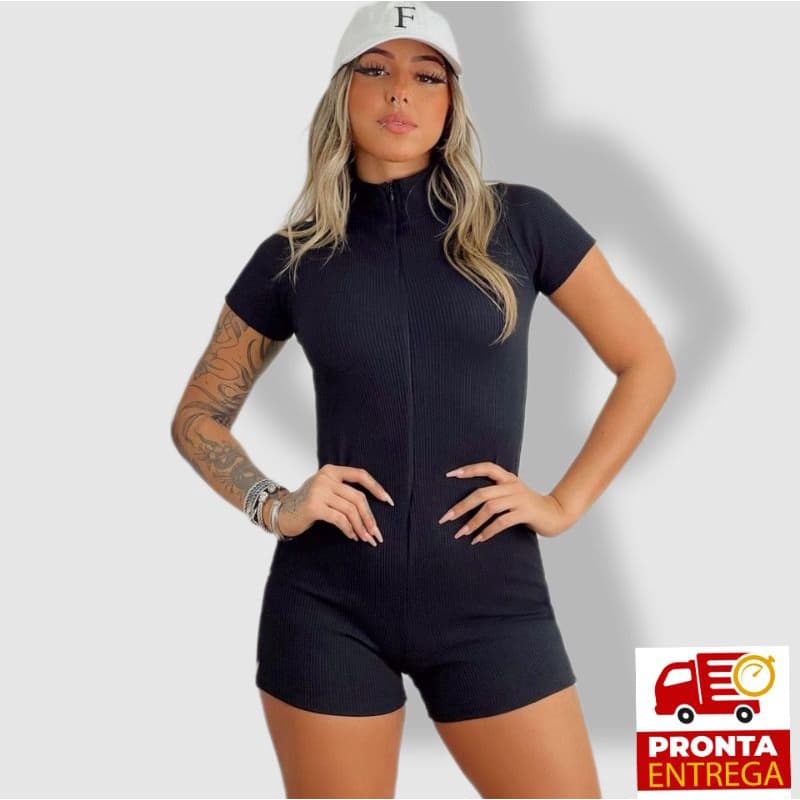 Macaquinho Canelado Curto - Modela o Corpo