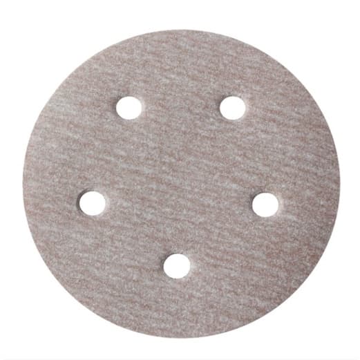 Kit 10 Discos De Lixa 125mm 5 Furos A275 5 Polegadas para Roquite - Grão 320
