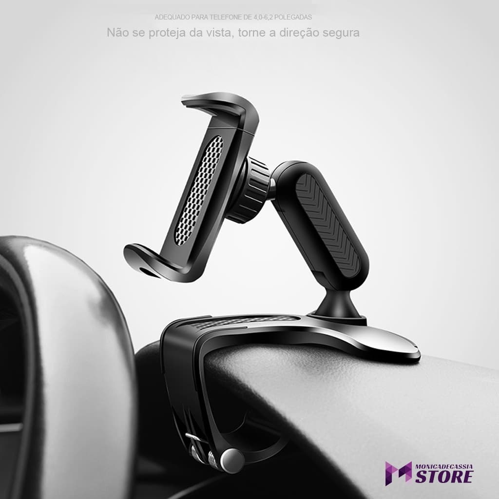 Suporte de montagem para painel de carro GPS 360 ° universal para telefone celular GPS Suporte HUD Clip no berço