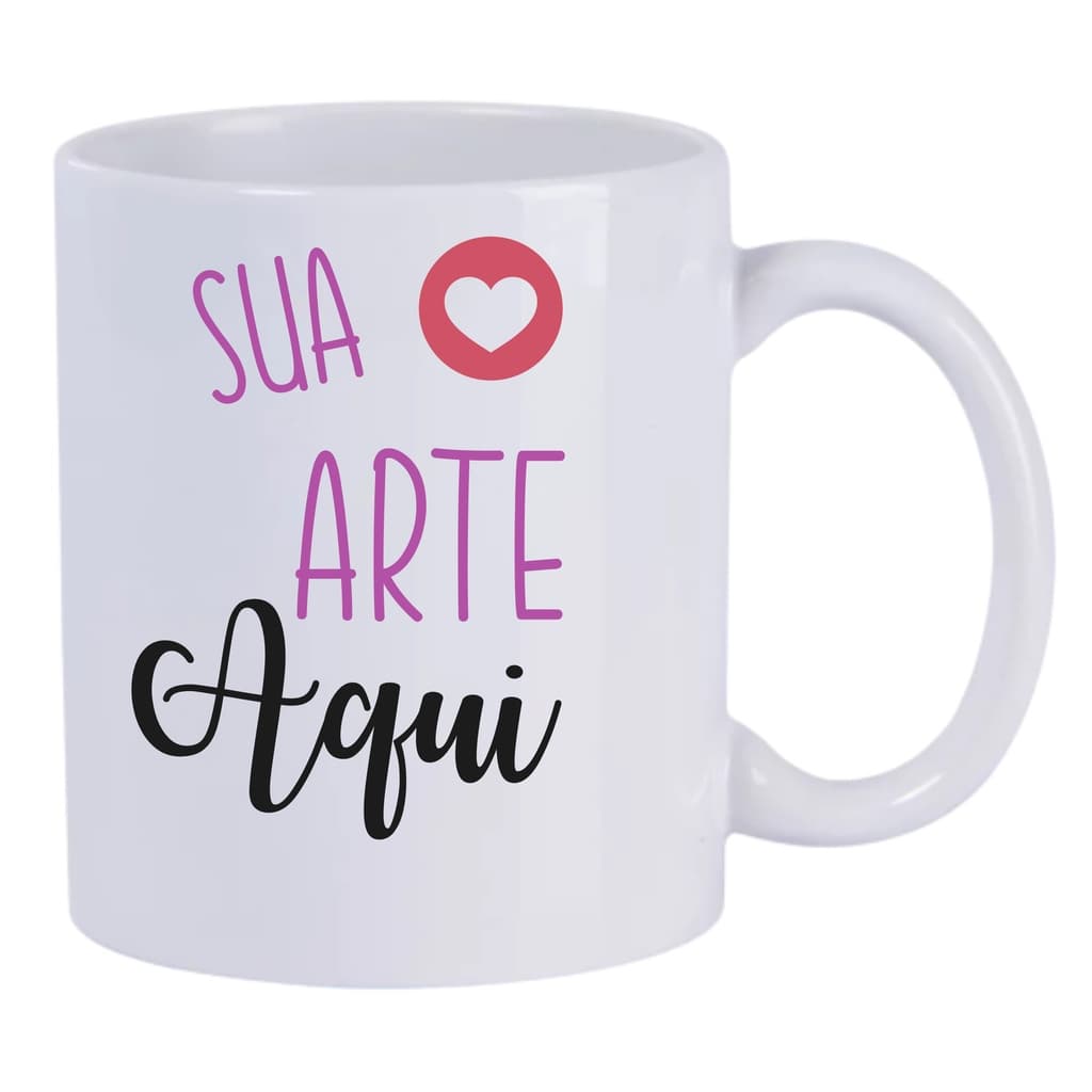 Caneca personalizada - cerâmica branca, preta, etc.