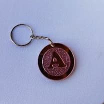 KIT COM 5 Chaveiro em acrílico personalizado com a inicial do seu nome