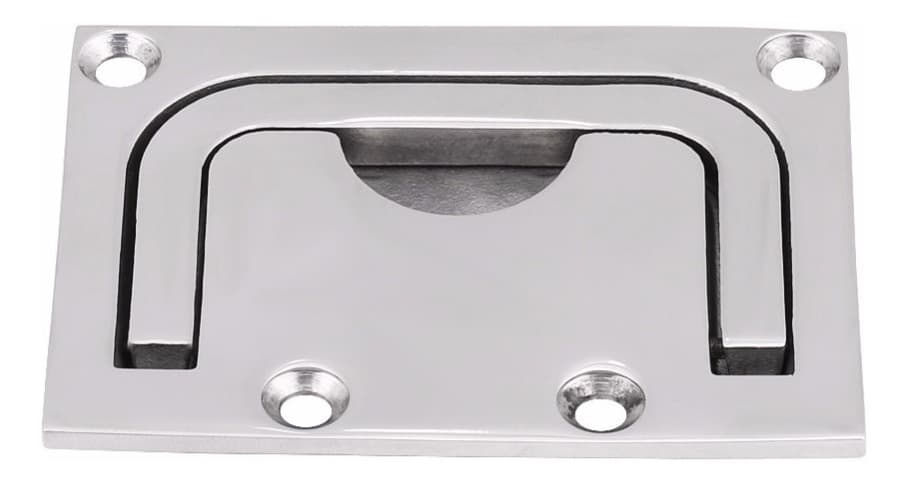 Puxador Sorriso Em Aço Inox Retangular Armários Porta Tampas