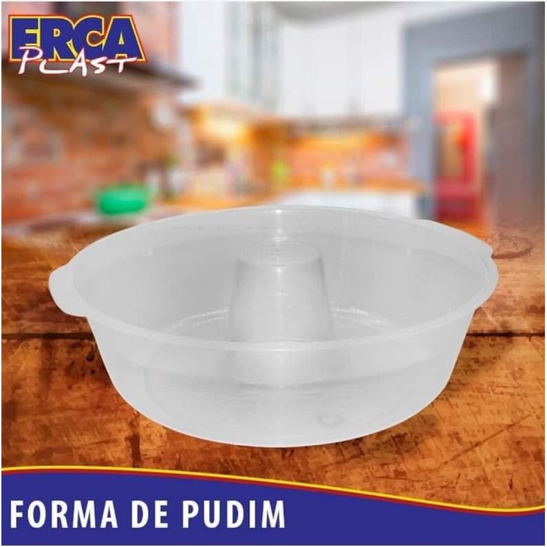 Forma de pudim, bolo, tortas plástica transparente