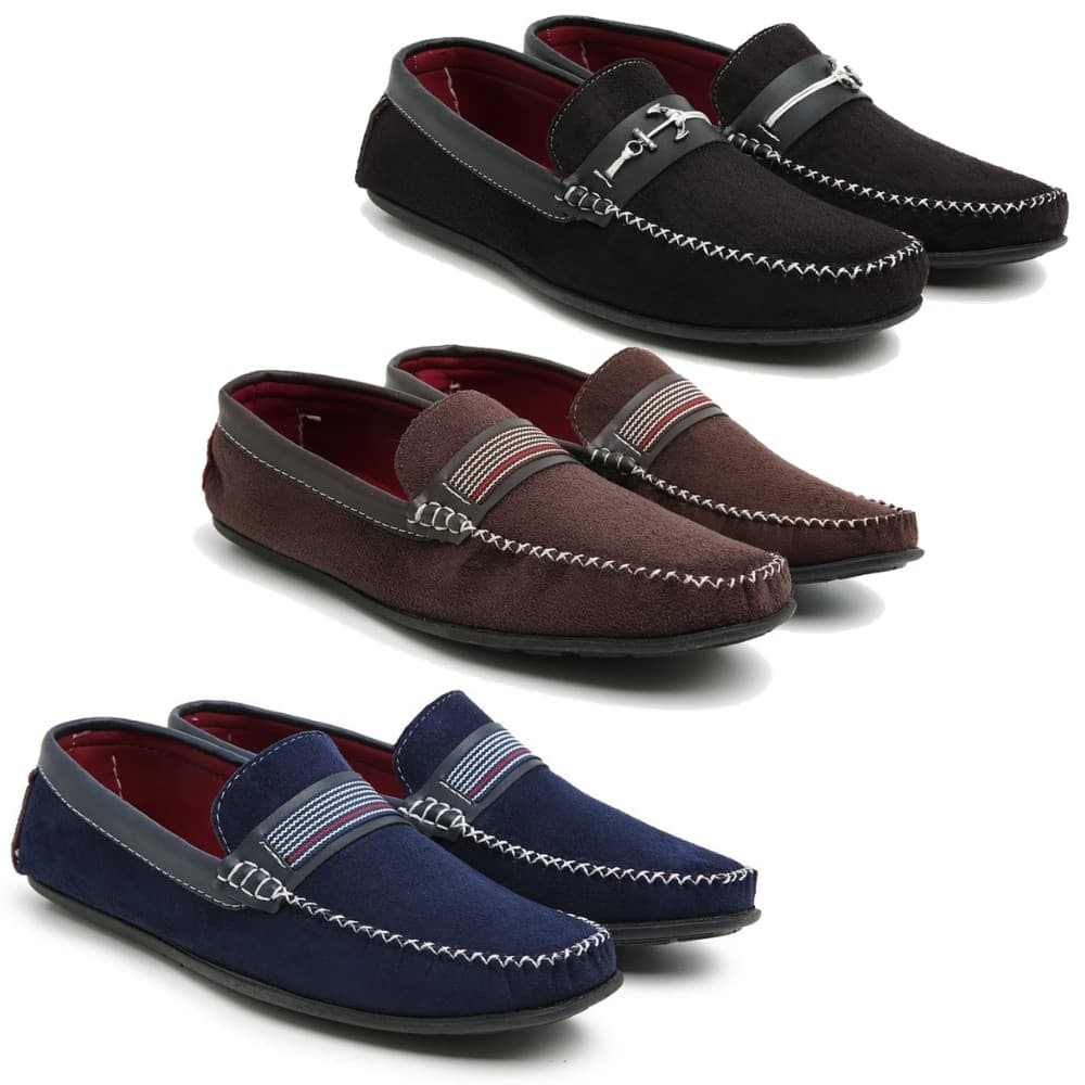 Kit 3 Pares de Mocassim Super Barato Masculina Em Camurça
