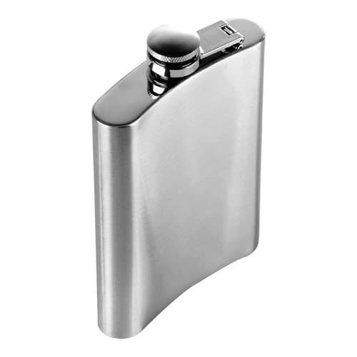 Cantil Em Aço Inox 230 Ml Porta Bebidas Rum -  Envio Rapido De Bolso Porta Bebida Aço Inox Whisky Vodka Rum
