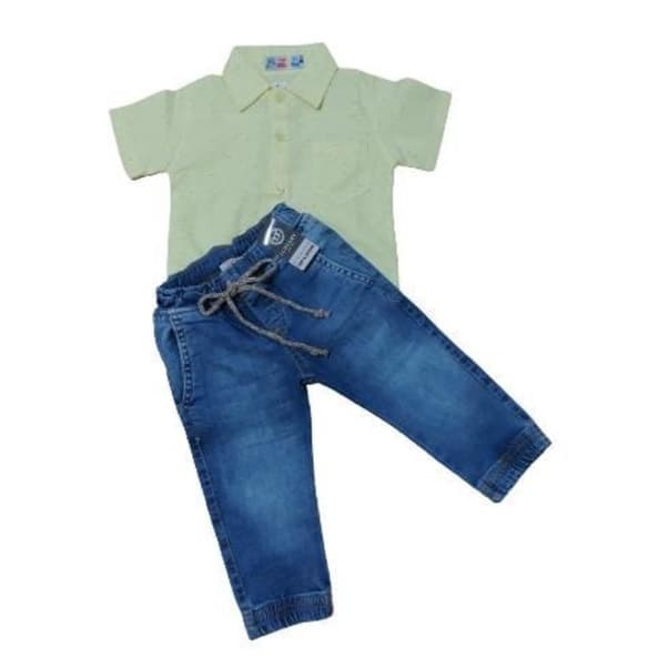 Calça Jogger Baby Jeans Total Confort P-ag Menino