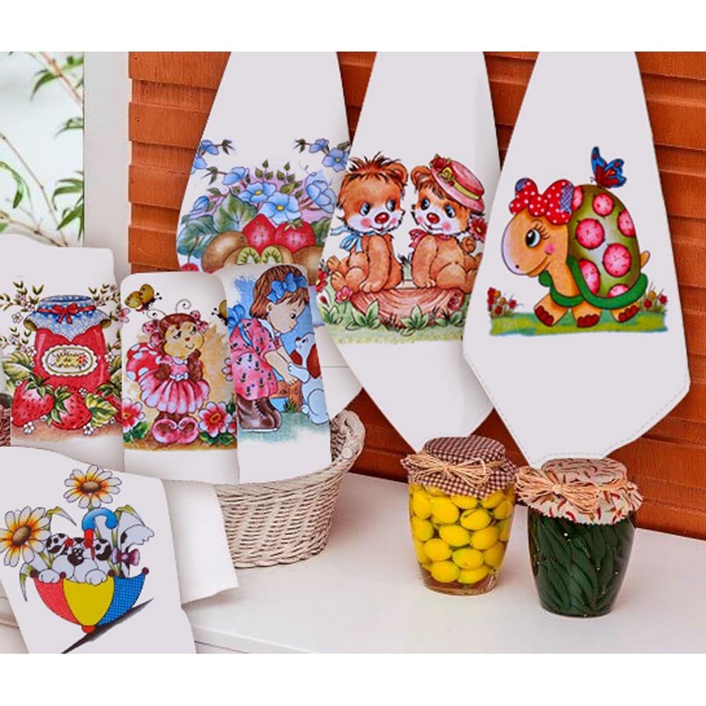 Pano de Prato Bainha - Lindas Estampas