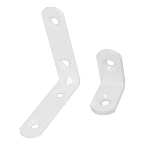 10 Cantoneiras L P/ Moveis 1,5 Pol (38,1mm) Branco C/ Paraf.