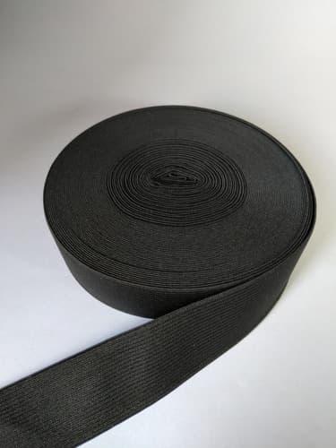 5 Mts Elástico Preto  30 Mm Largura  P/confecção - 1 rolo com 5 mts