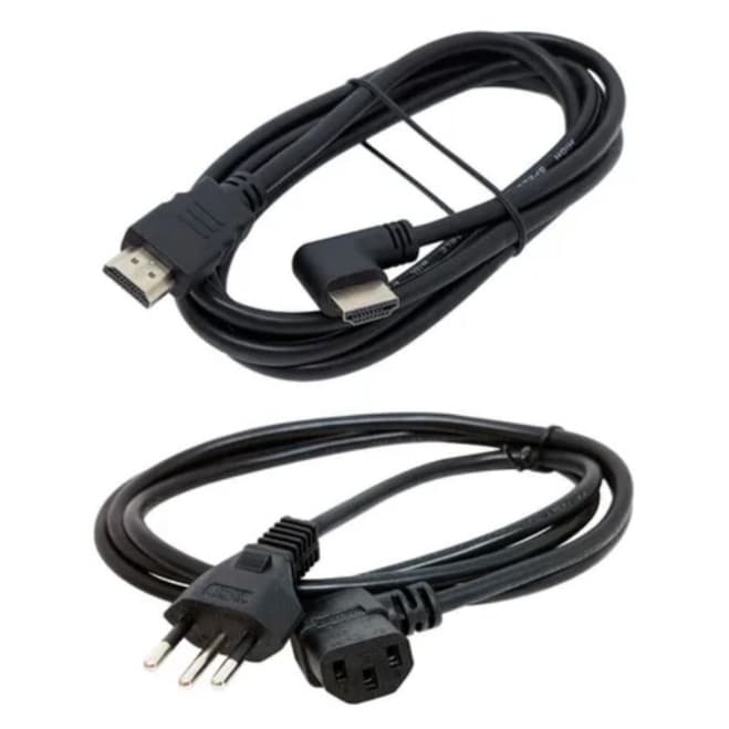 Kit Hdmi E Cabo De Força Em 90 Graus Exclusivo Para Ps4 Pro