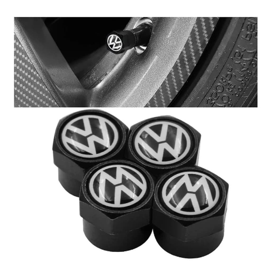 Kit Volkswagen Tampa Bico Válvula Pneu Jetta Virtus Up Gol Fox Roda Pino Capa Biquinho