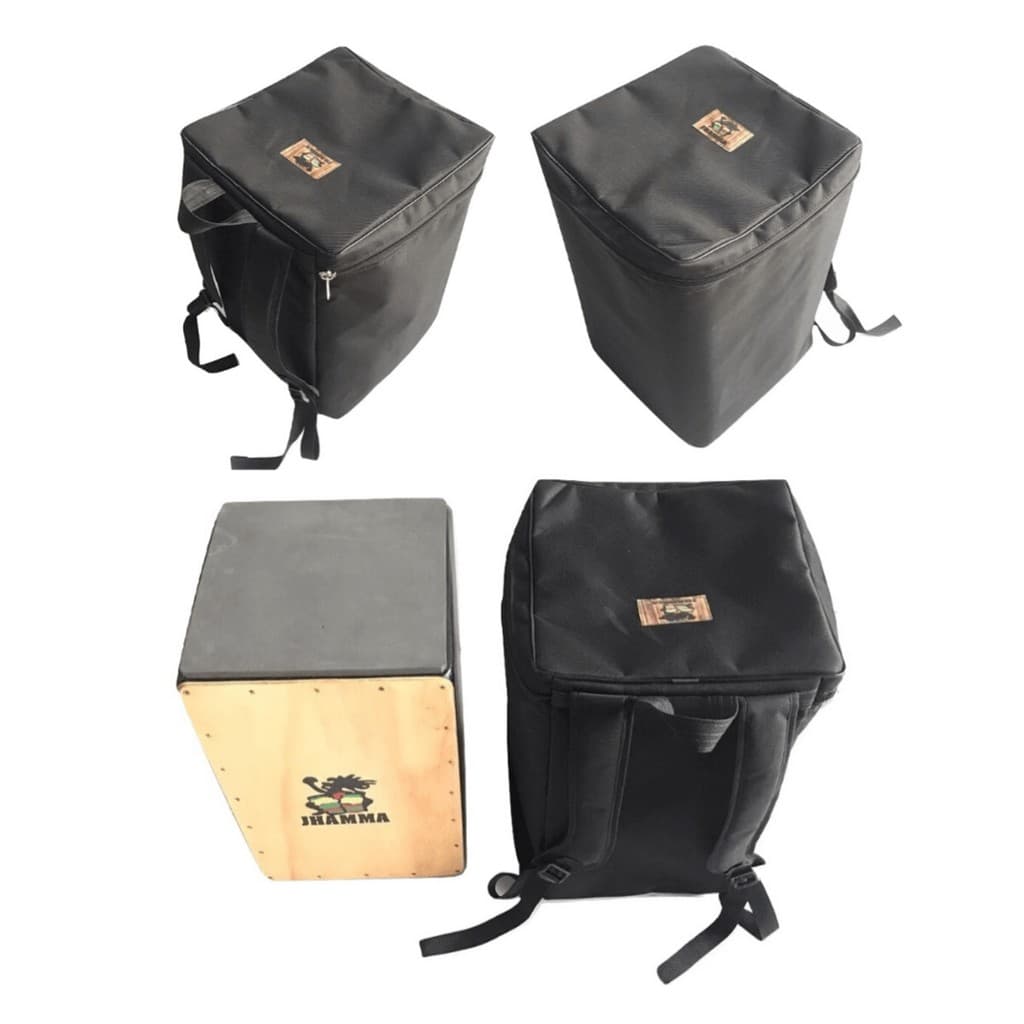 Cajón Reto + Bag Alça De Mochila Jhamma Percussões