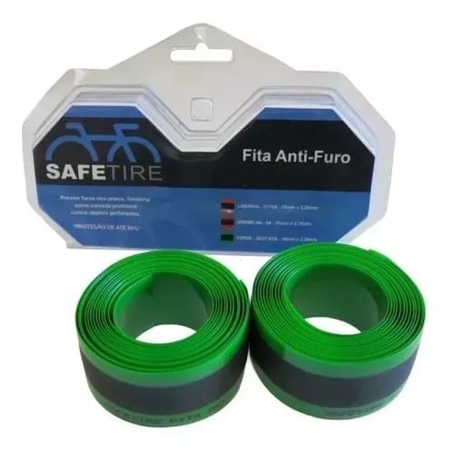 Par Fitas Antifuro SafeTire 35 mm x 2,3 m para Pneus Aro 26 27,5 e 29