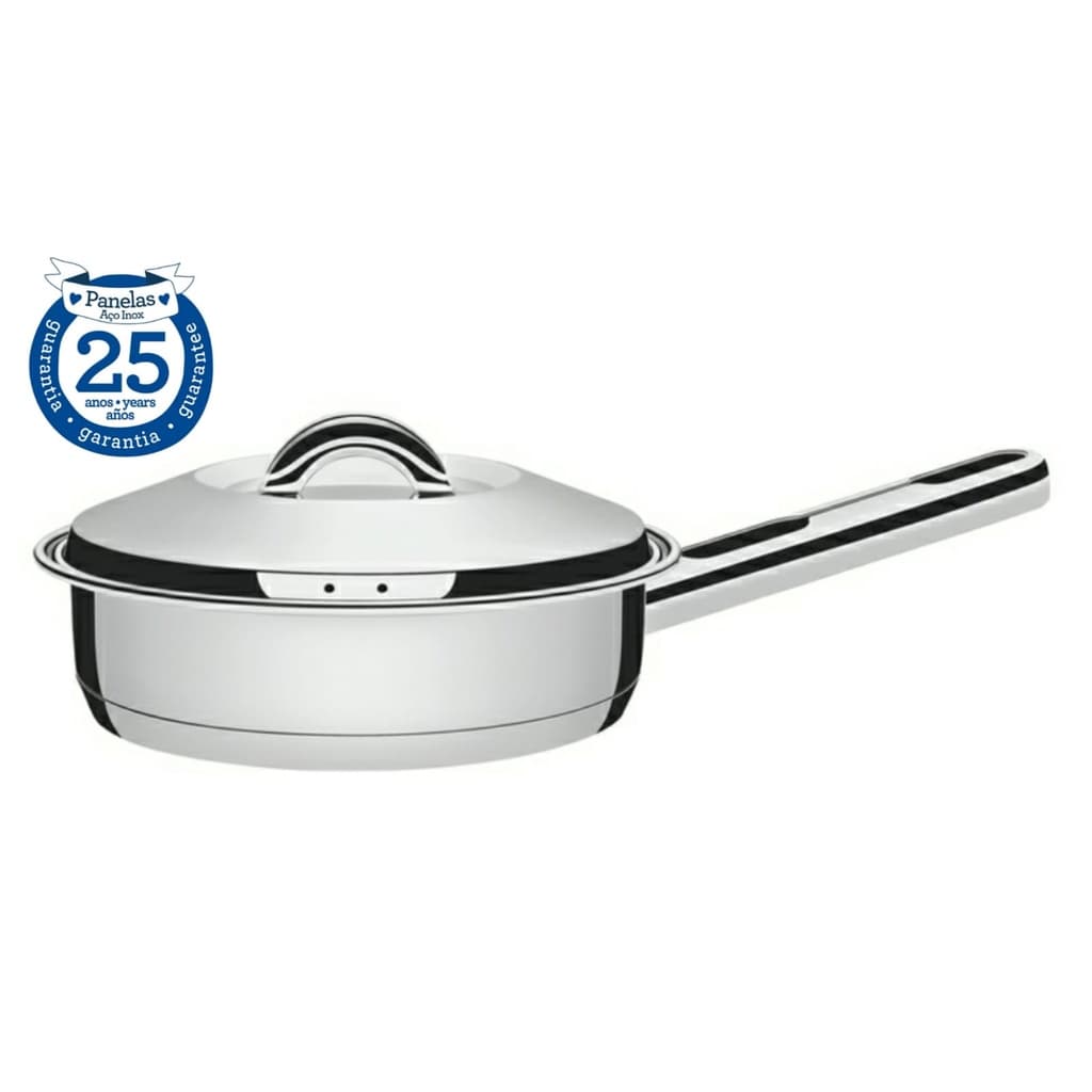 frigideira fundo triplo aço inox 3,3 litros tramontina