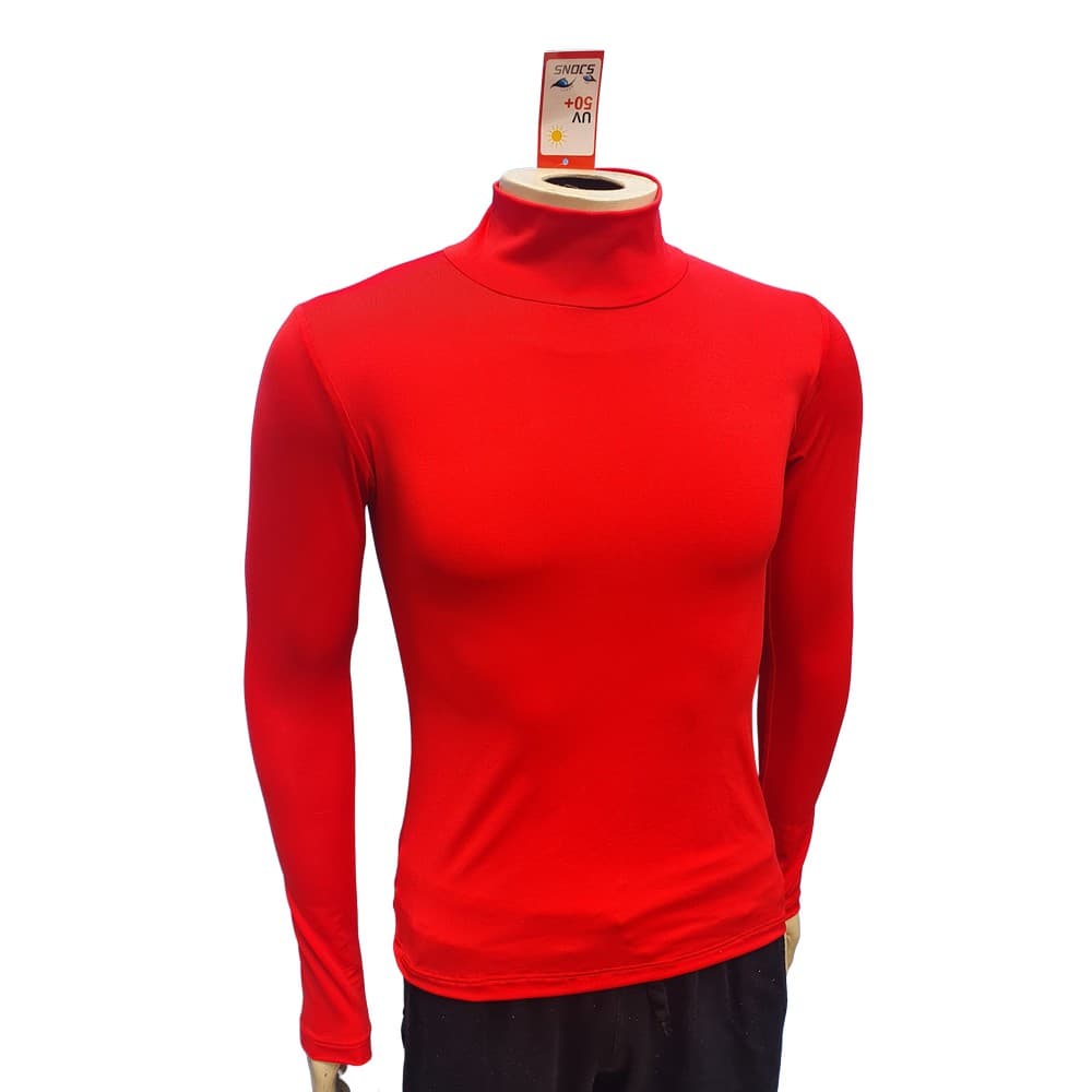 Camiseta Térmica Segunda Pele Gola Alta/Gola redonda Com Proteção UV Poliamida 2