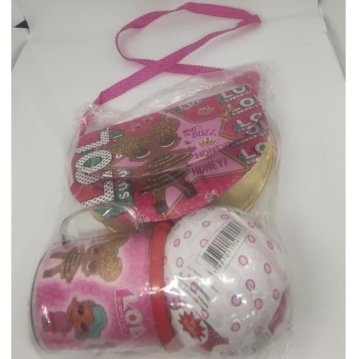 Bolsinha Infantil De Meninas + Caneca Branco + Bolinha Lol Surprise