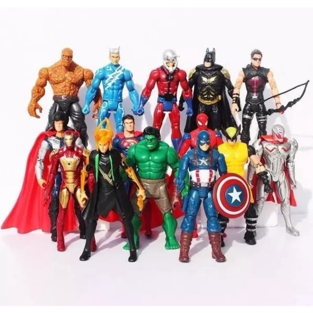 Boneco Vingadores Avengers  Liga Da Justiça X-Man Totalmente Articulados Homem Aranha / Thanos / Thor / Locki