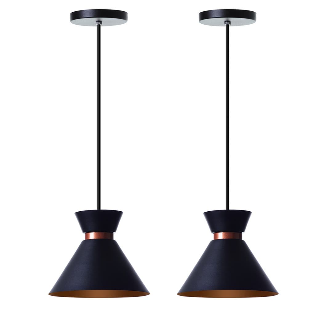 Kit 2 Lustre Pendente Interno Dubai Alumínio Decorações