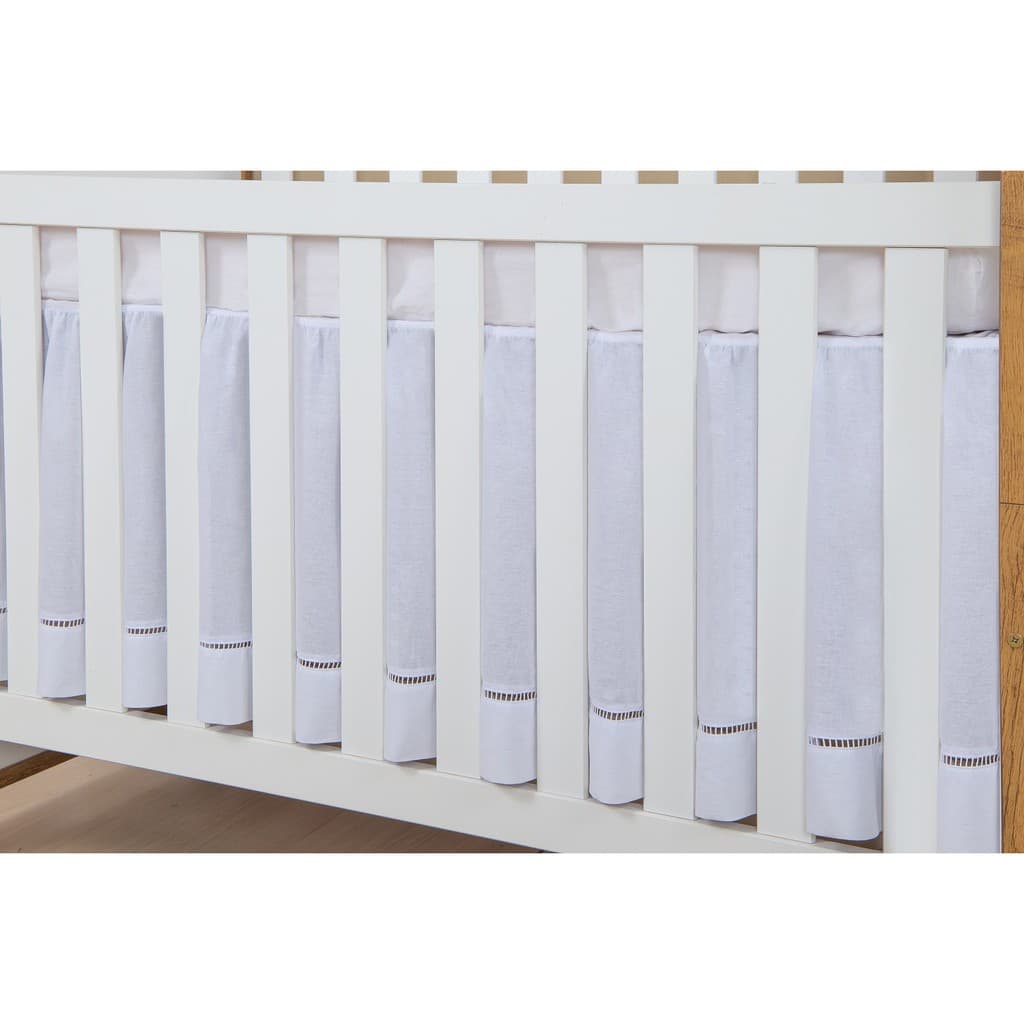 Saia de berço padrão americano quarto do bebe ponto palito