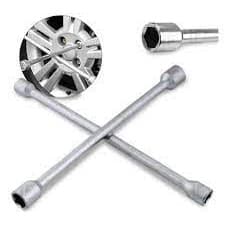 Chave de Roda Tipo Cruz 4 Bocas Aro 13 14 15 16 17 18 10 20 Profissional - Fertak