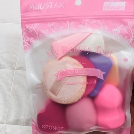 PROMOÇÃO Kit 9 Esponjas de maquiagem rosto base corretivo e pó
