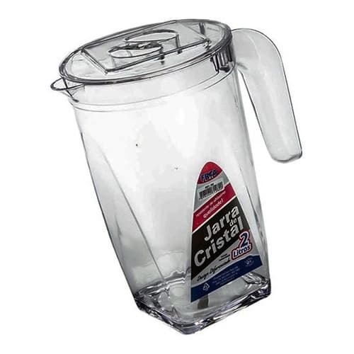 Jarra De Acrílico Transparente Com Tampa 1,9 L - Erca Plast