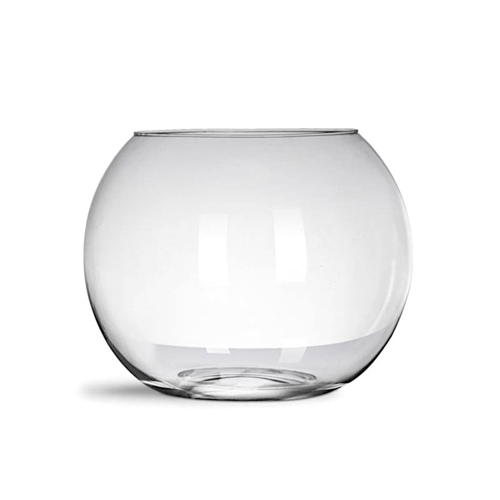 Vaso Aquário Porta Vela Réchaud Redondo Mini Ø6x8cm Vidro Para Decoração