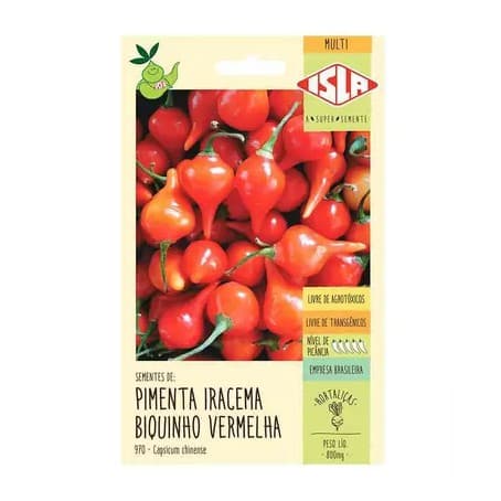 Sementes de Pimenta Biquinho Vermelha - 250 mg - Isla
