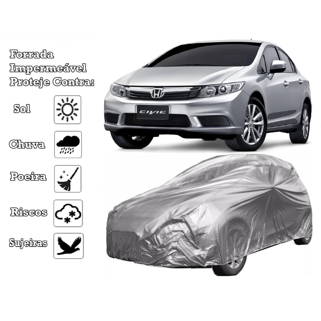 Capa Cobrir Carro Honda Civic Forrada e 100% Impermeável