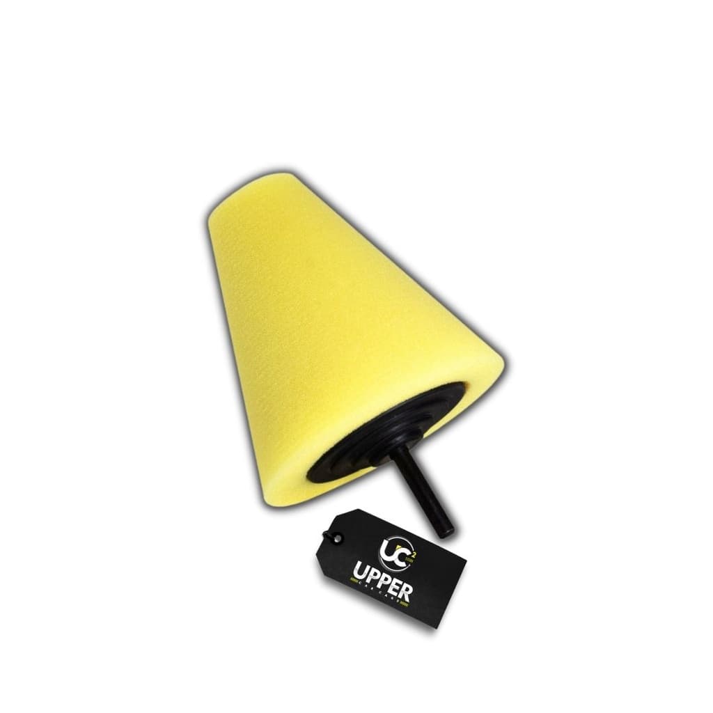 CONE DE POLIMENTO DE RODAS E CANTOS 80MM EIXO 6MM AMARELO MEDIO - SIGMA TOOLS