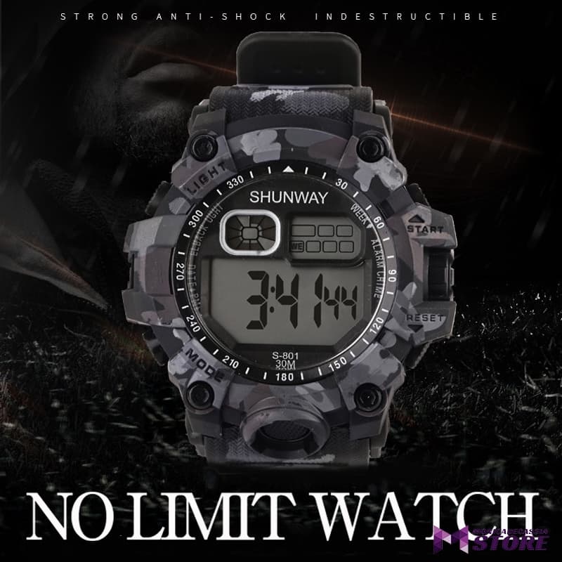 Relógio masculino multicolorido digital suave disponível no atacado S-801CAMUFLAR