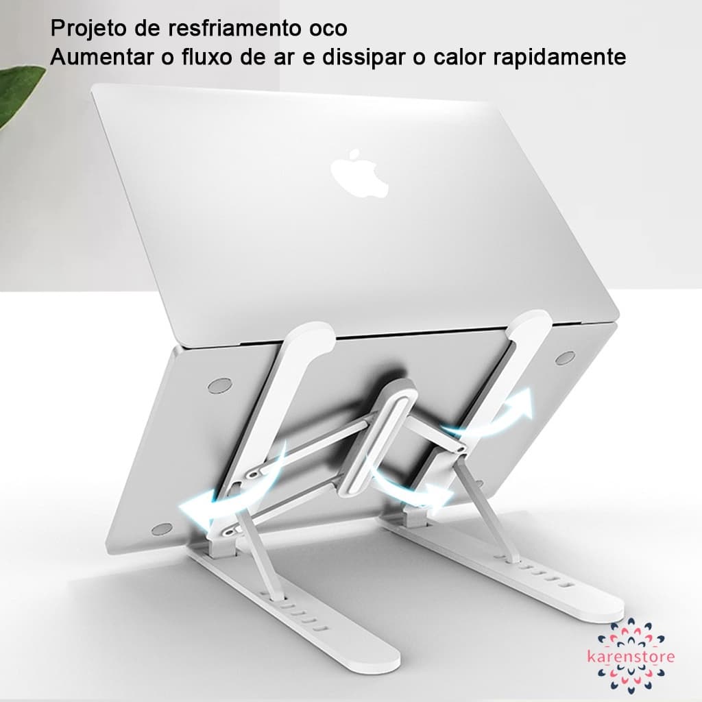 Suporte Tablet Dobrável Ergonômico Ajustável Fino Ipad Netbook Tablet Conforto Lindos-Estoque Brasi