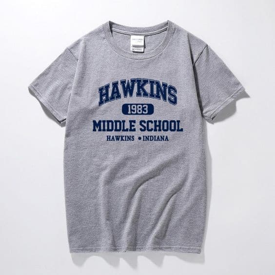 Camiseta 100% Algodão Fio 30.1 HAWKINS  CINZA