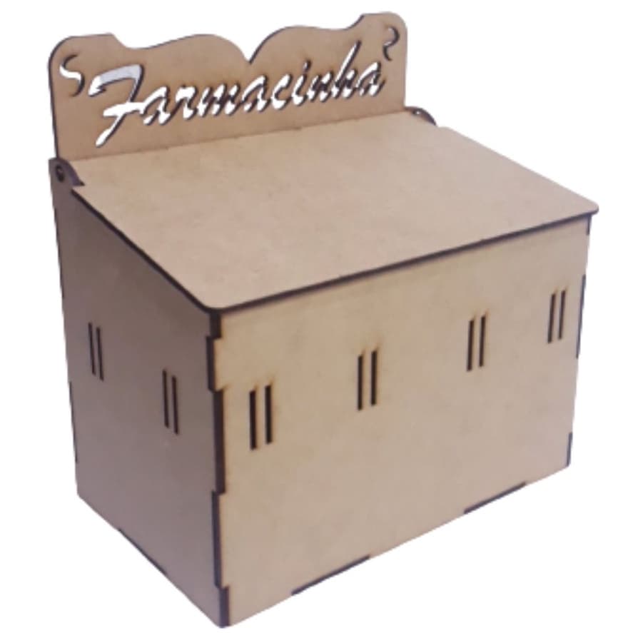 Farmacia MDF Passa Fita farmacinha Porta remedio organizador de remedio MDF cru