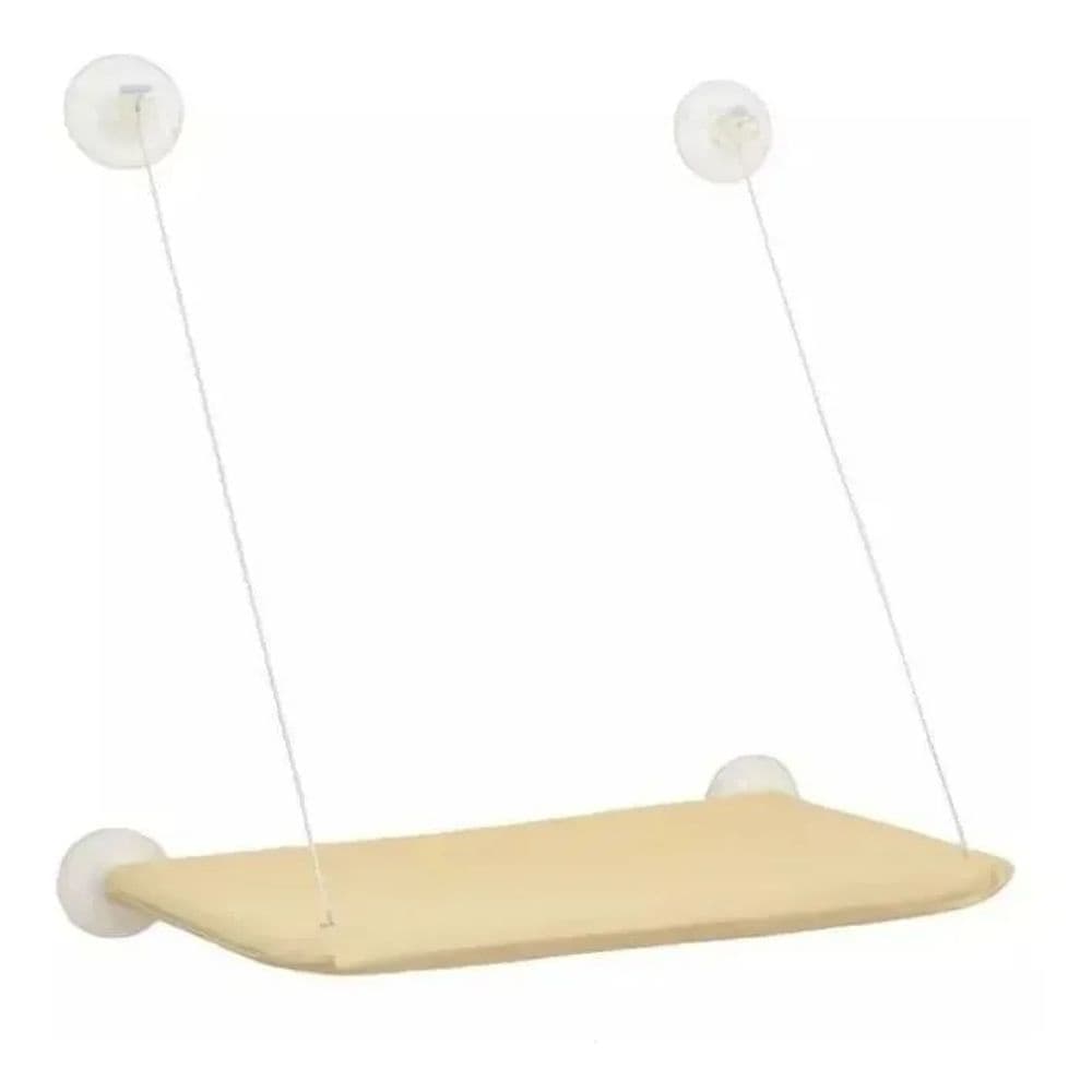 Cama De Gato Para Janela Rede Suspensa Reforçada Ventosa Resistente Lavável Caminha Premium Confortável Segura De Vidro