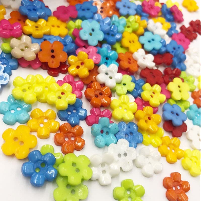 100 Peças Mix Nova Ameixa 14mm 2 Furos Botão De Plástico/Lotes De Costura PT70