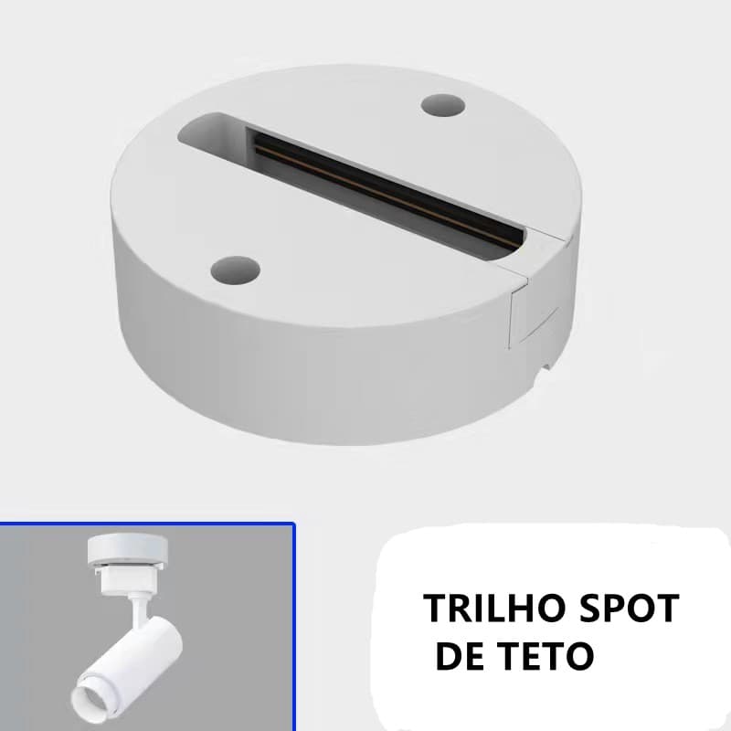 Trilho De Sopt Eletrificado Redondo De Teto Alumínio LedTB-1365