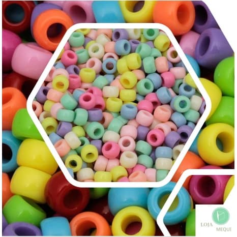 Miçangão Terere Plástico 9mm 6mm