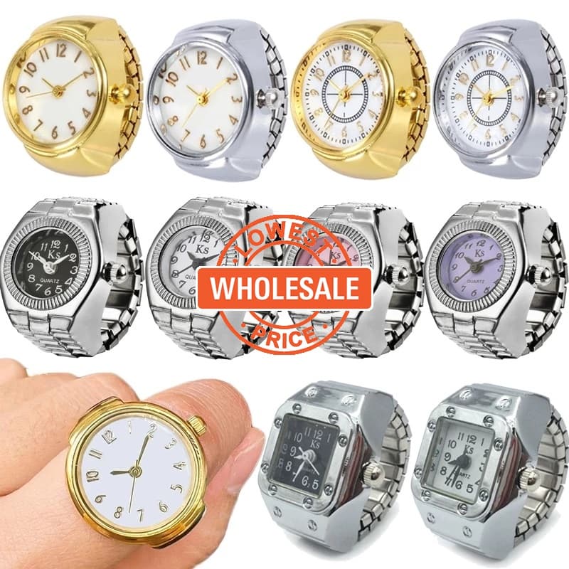 (Preços Por Atacado) Moda Mini Analógico Dial Ring Watch/Criativo Quartz Relógio Anel De Dedo