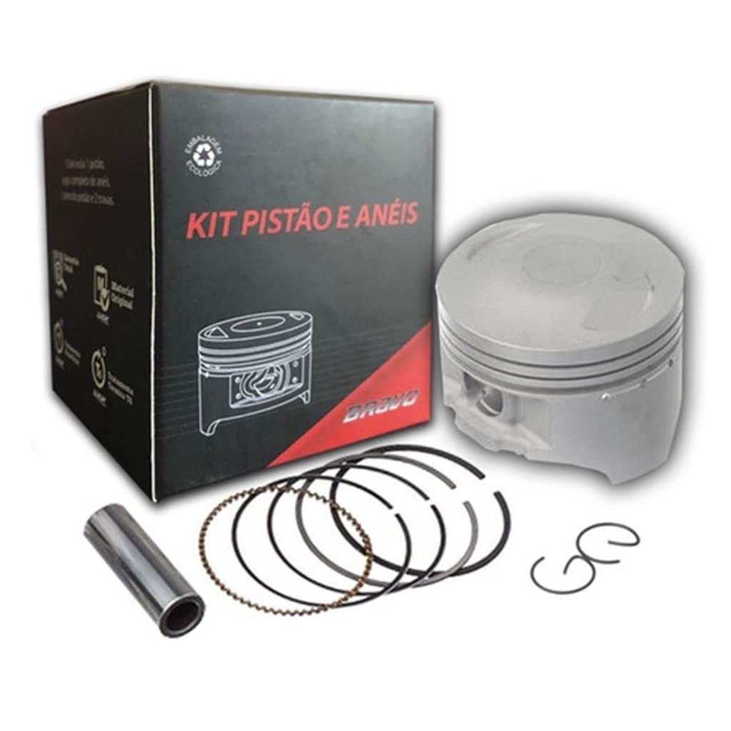 Kit Pistão E Aneis 4mm Ybr 125 Factor 125 Competição Wgk