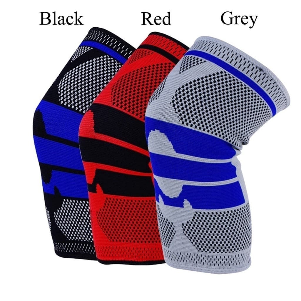 Joelheira 3D de compressão de alto movimento de silicone 1 PB para esportes ao ar livre / basquete / corrida / e outros esportes