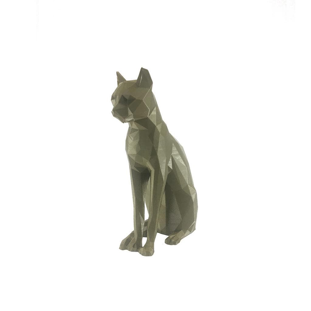 Gato Low Poly Geométrico Decoração 3D