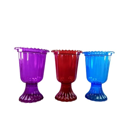 Vaso Grego Acrilico Translúcido Transparente Taça - 2 Unidades